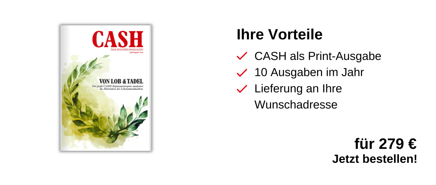 link: Die gedruckte Ausgabe
rechts: Ihre Vorteile: HORIZONT als Print-Ausgabe, 19 Ausgaben im Jahr, Lieferung an Ihre Wunschadresse für 279 € Jetzt bestellen